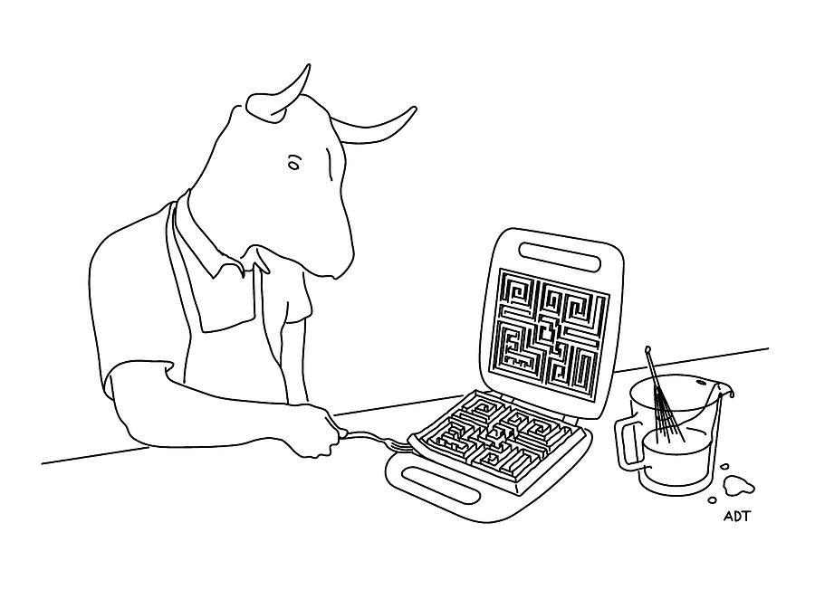 Waffle Maze Drawing by Adam Douglas Thompson