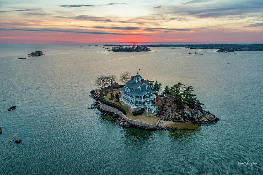Wheeler Island Sunset Photograph by Veterans Aerial Media LLC