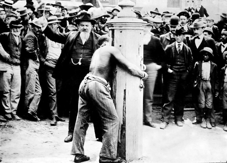 Someone Getting Wipped Whipping Post, 1900s by Science Source