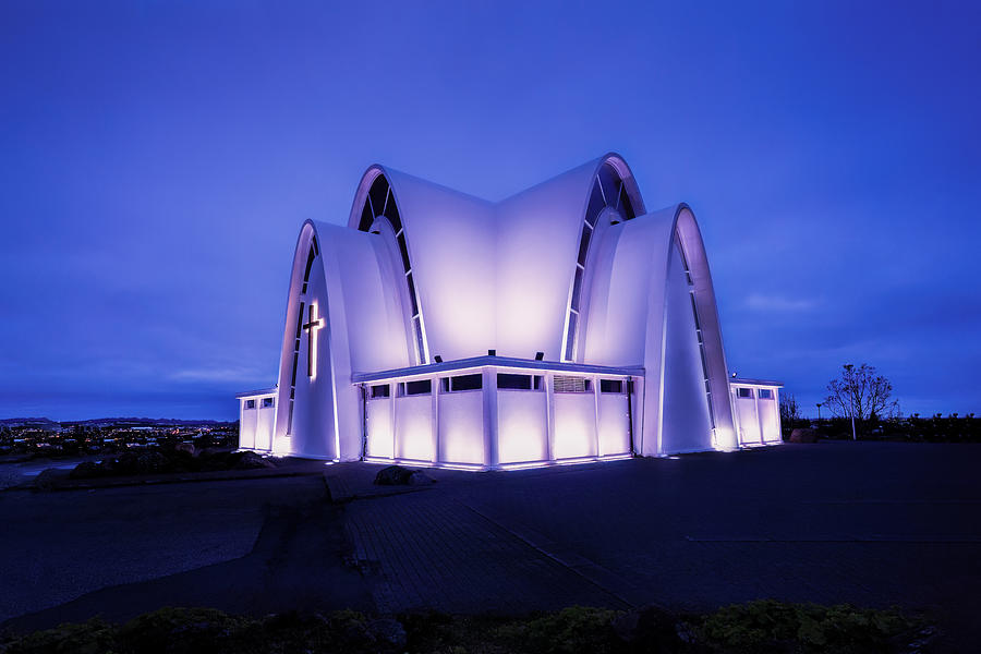 White Church At Night by Chuan Chen
