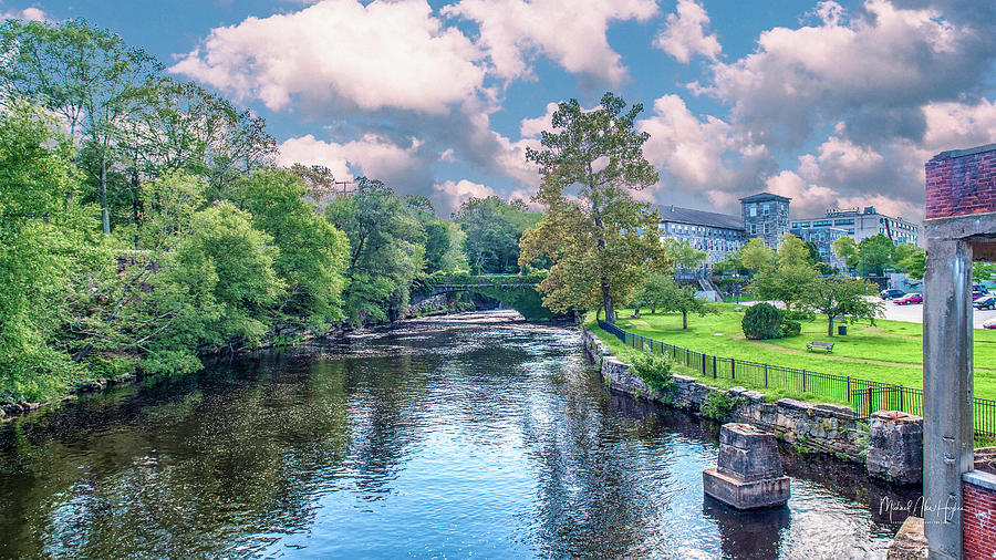 Willimantic River with Clouds Photograph by Veterans Aerial Media LLC