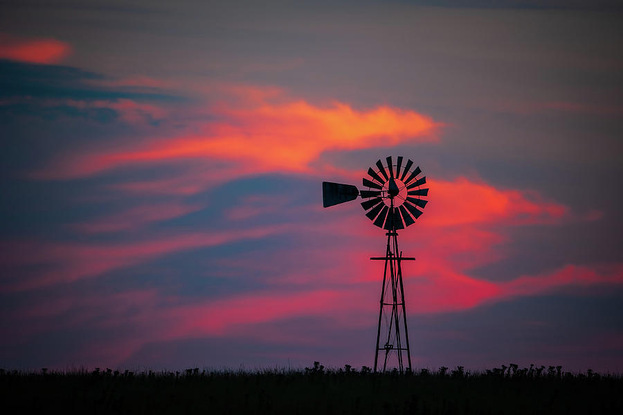 Windmill Sunset Photograph by Jeff Phillippi