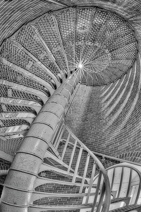 Barnegat Light Spiral Staircase #1 Photograph by Susan Candelario
