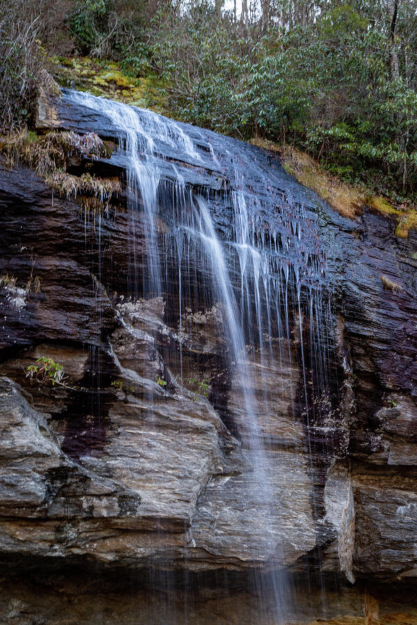 Tranquil Mountain Waterfall Photograph - Bridal Veil Falls 2 #1 by Cindy Robinson