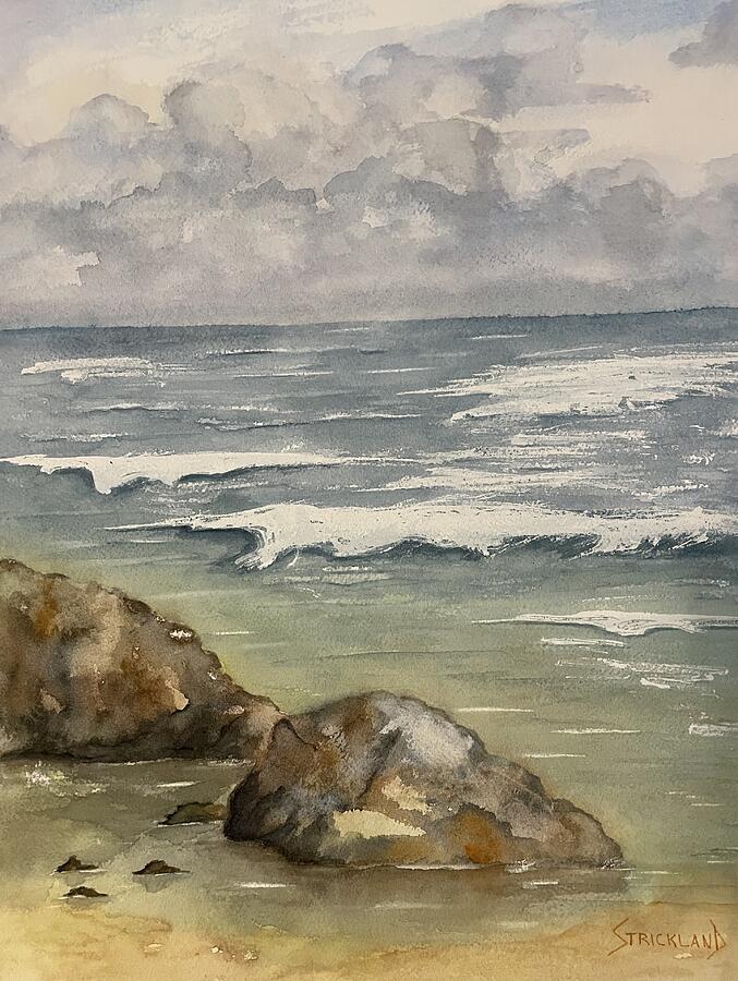 Caribbean Ocean #1 Painting by Judy Strickland