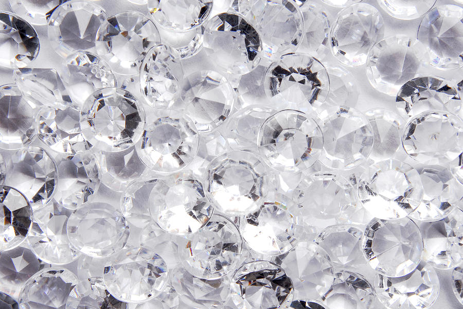 Close Up Of The Diamonds Background #1 Photograph by Severija Kirilovaite