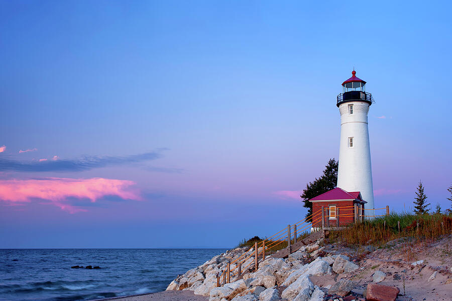 Crisp Point Lighthouse #1 Photograph by Michael Collins