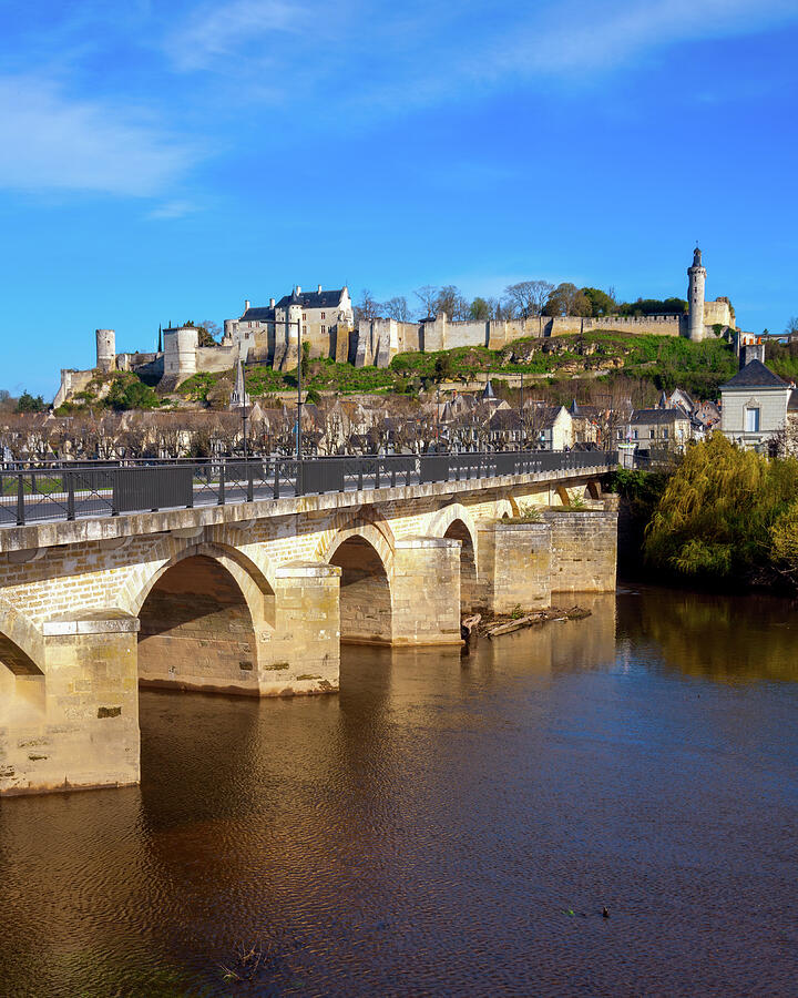 Historic Chinon in spring sunshine, France #1 Photograph by Seeables Visual Arts