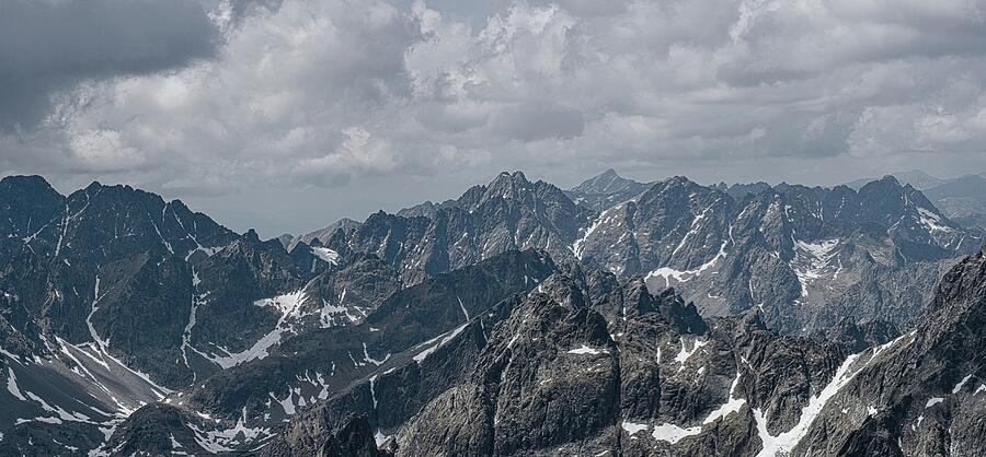 Majestic Mountain Range Under Cloudy Sky Photograph - Majestic Mountain Range Under Cloudy Sky #1 by Robert Grac