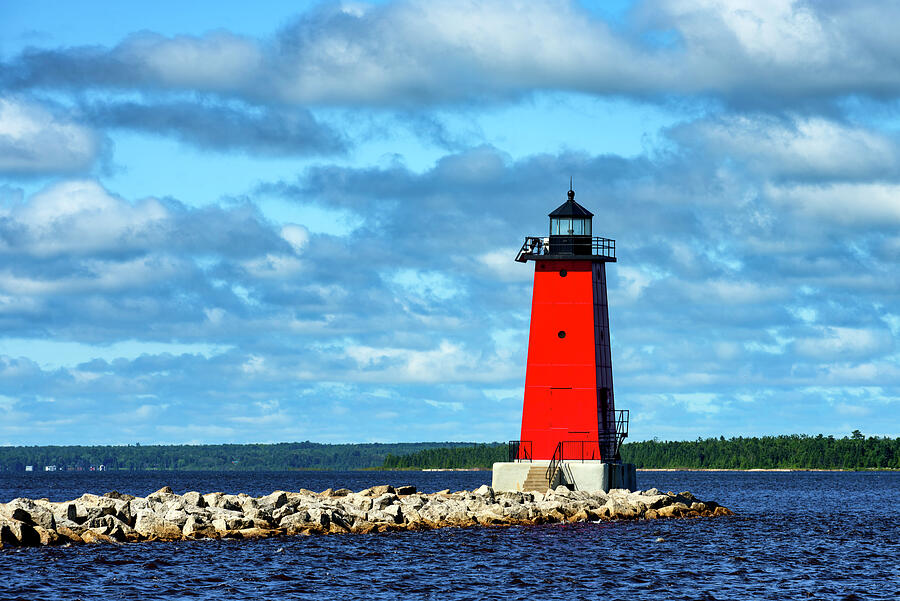 Manistique East Breakwater Light #1 Photograph by Michael Collins