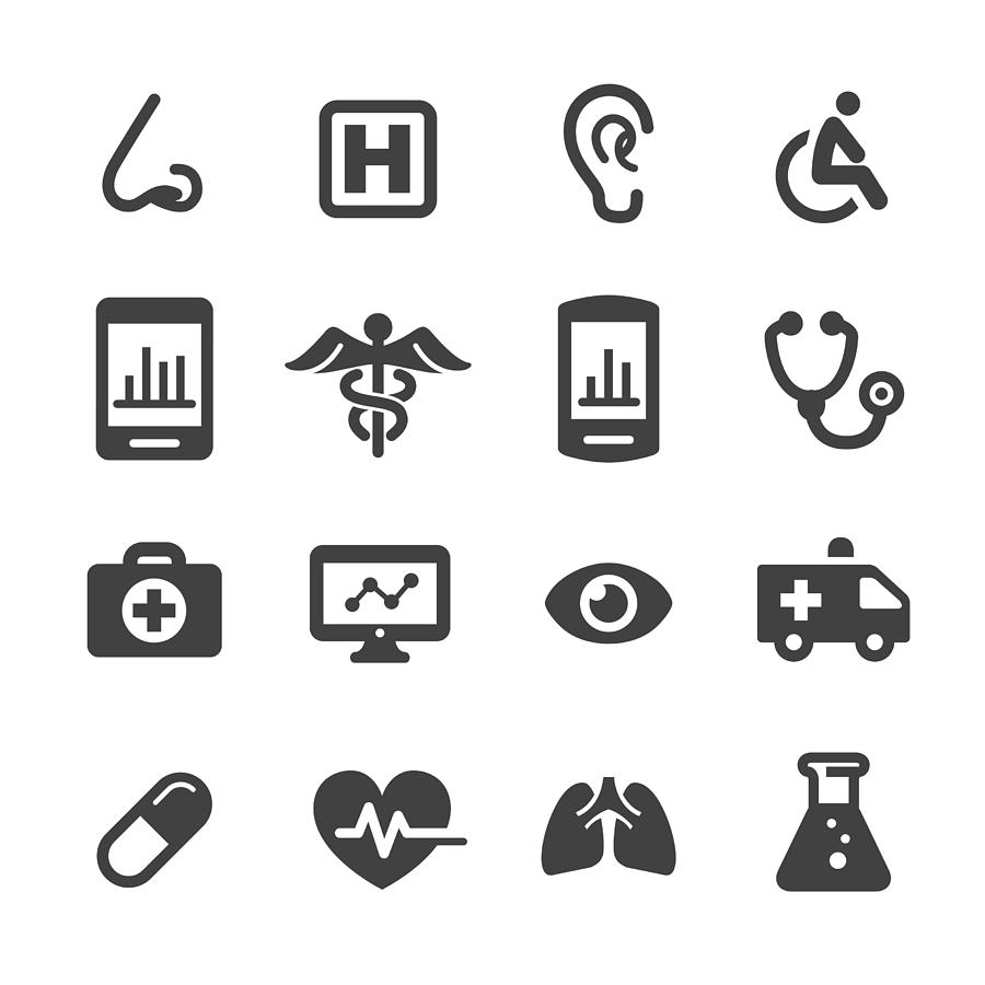Medical and Healthcare Icons - Acme Series #1 Drawing by -victor-