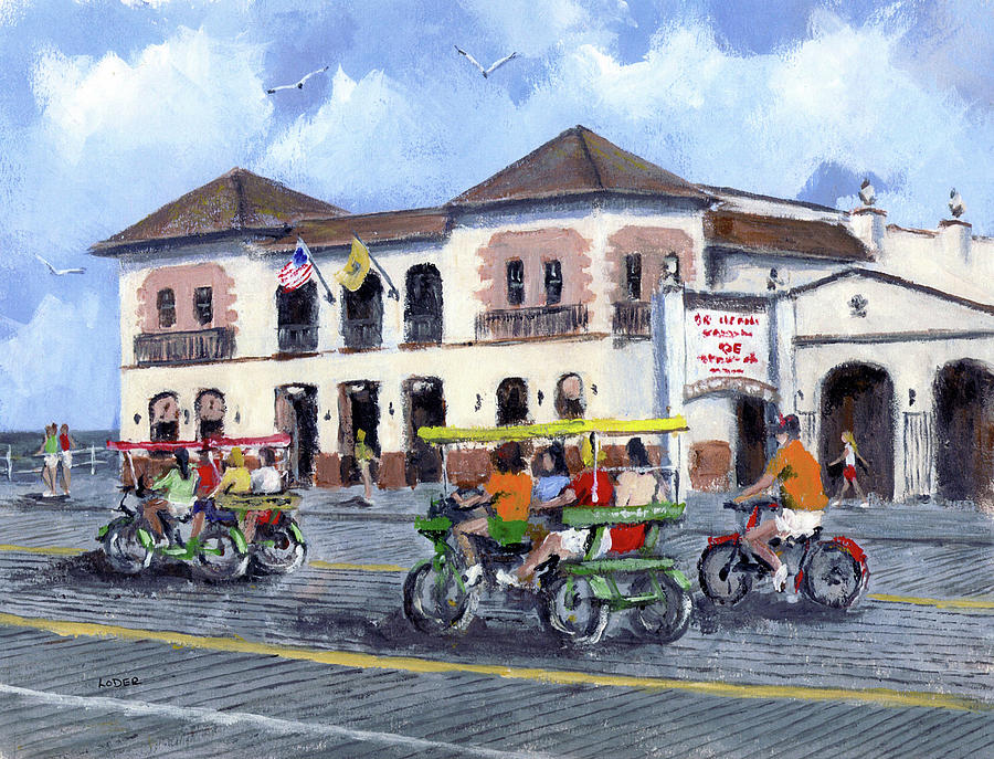 Morning in Ocean City #1 Painting by Robert Loder Jr