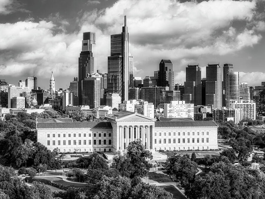 Philadelphia Museum of Art BW #1 Photograph by Susan Candelario