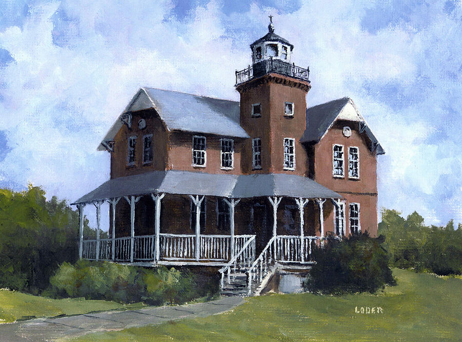 Sea Girt Lighthouse #1 Painting by Robert Loder Jr