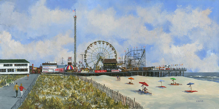 Seaside Boardwalk #1 Painting by Robert Loder Jr