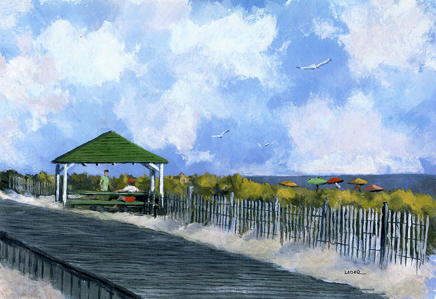 Seaside Park Beachfront #1 Painting by Robert Loder Jr