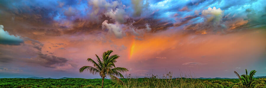 Tapestry Sunset Looking East Mazatlan Mexico Photograph by Tommy Farnsworth