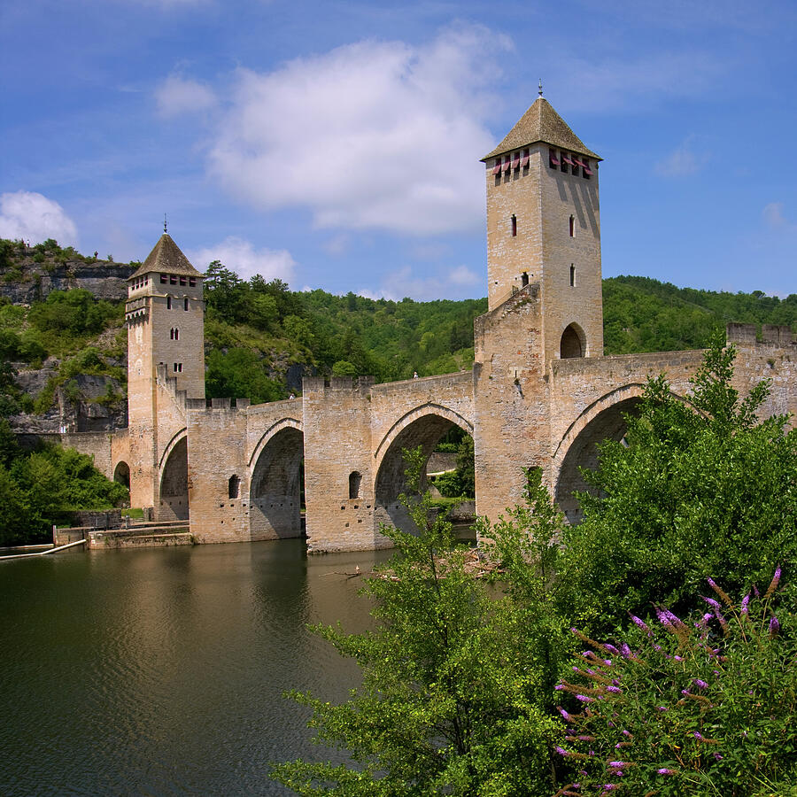 The historic Pont Valentre fortified bridge #1 Photograph by Seeables Visual Arts