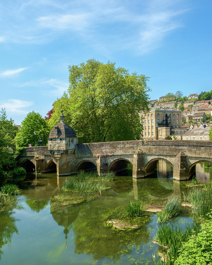 Historic Bridge Over Reflective River Photograph - Town Bridge and Lock-up, Bradford-on-Avon, Wiltshire, UK #1 by Seeables Visual Arts