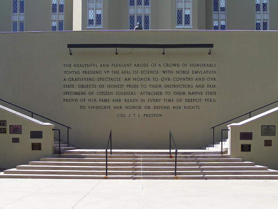 VMI Parapet Inscription #1 Photograph by Deb Beausoleil