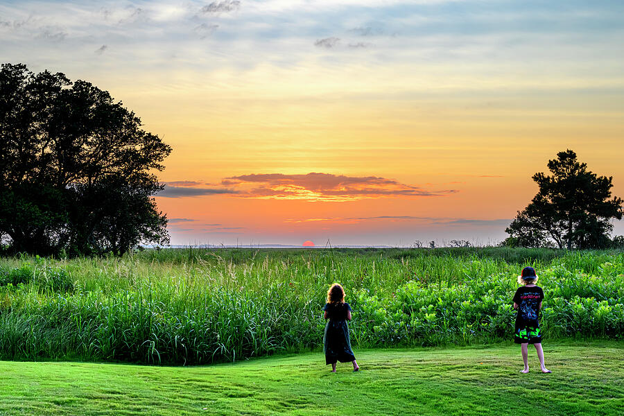 Watching the Sun Set over Currituck Sound #1 Photograph by Anthony Hightower