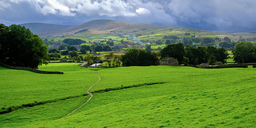 Serene Countryside Landscape Photograph - Wensleydale, Yorkshire #1 by Seeables Visual Arts
