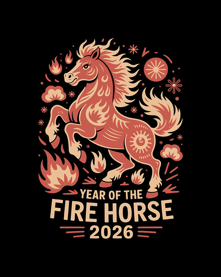 Year of the Fire Horse 2026 #1 Digital Art by Joanna Redesiuk - Metal ...