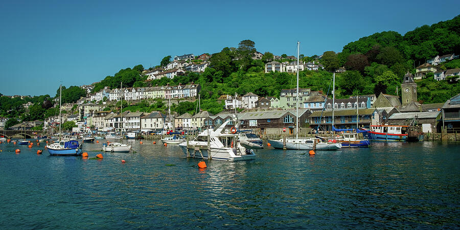 Tranquil Harbor in Cornish Village Photograph - Looe Harbour summer sunshine #11 by Seeables Visual Arts