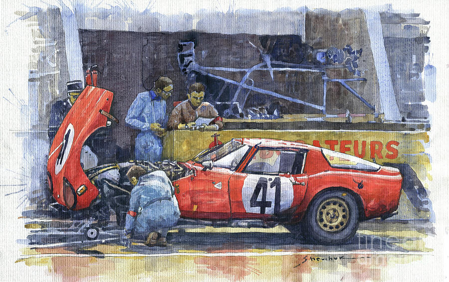 1965 Le Mans 24 Pit Stop Alfa Romeo Giulia TZ2 by Yuriy Shevchuk