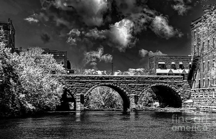 Battell Bridge waterfall in Middlebury, Vermont #2 Photograph by Eric Killorin