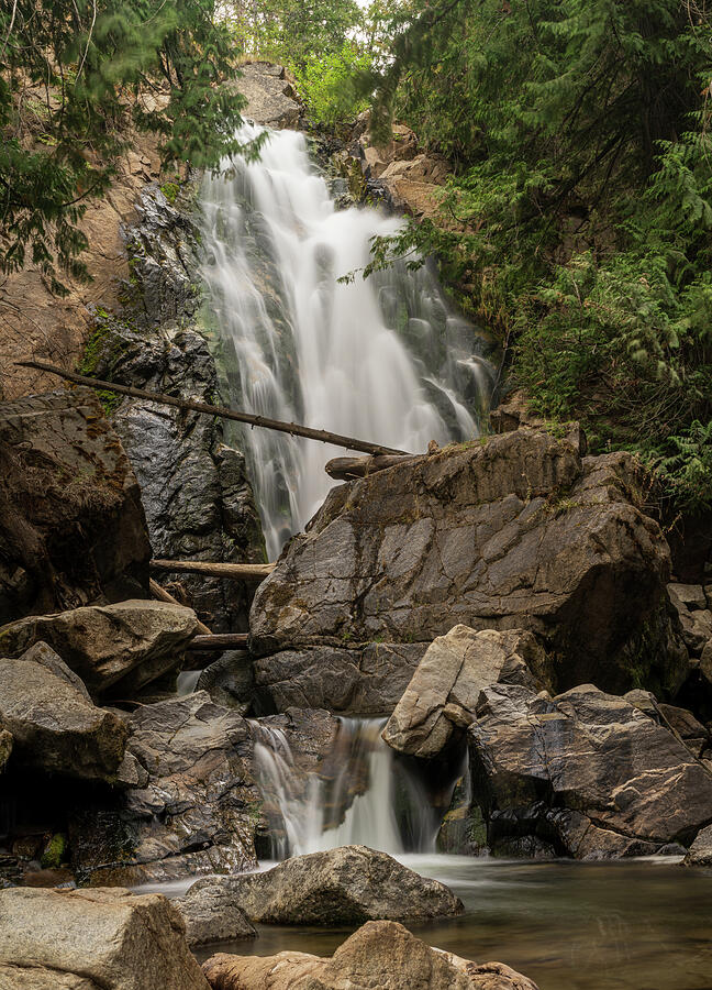 Serene Forest Waterfall Photograph - Falls Creek Falls near Winthrop in Cascade Mountains in Washingt #2 by Steven Heap