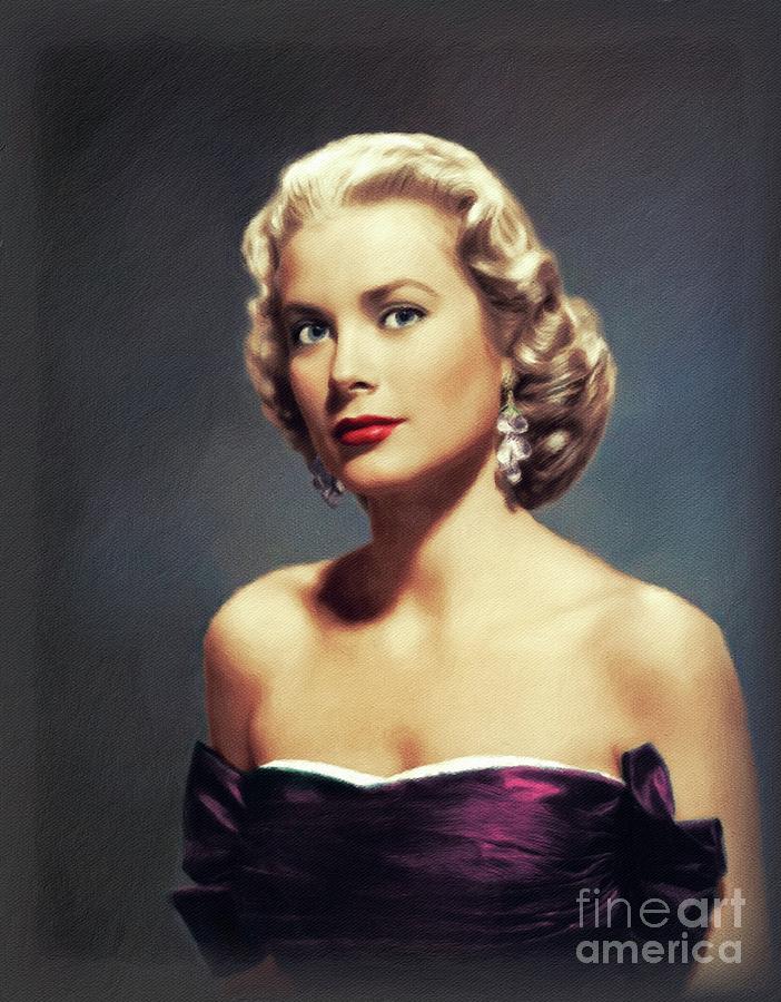 Grace Kelly, Hollywood Icon #2 Painting by Esoterica Art Agency - Metal ...