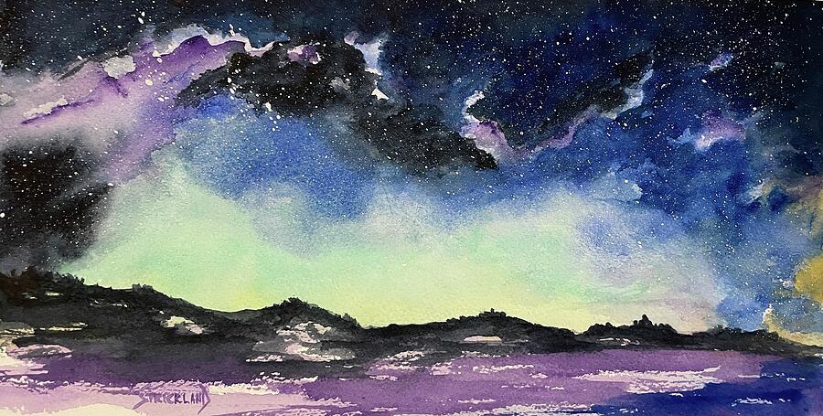 Icelands Galaxy #2 Painting by Judy Strickland