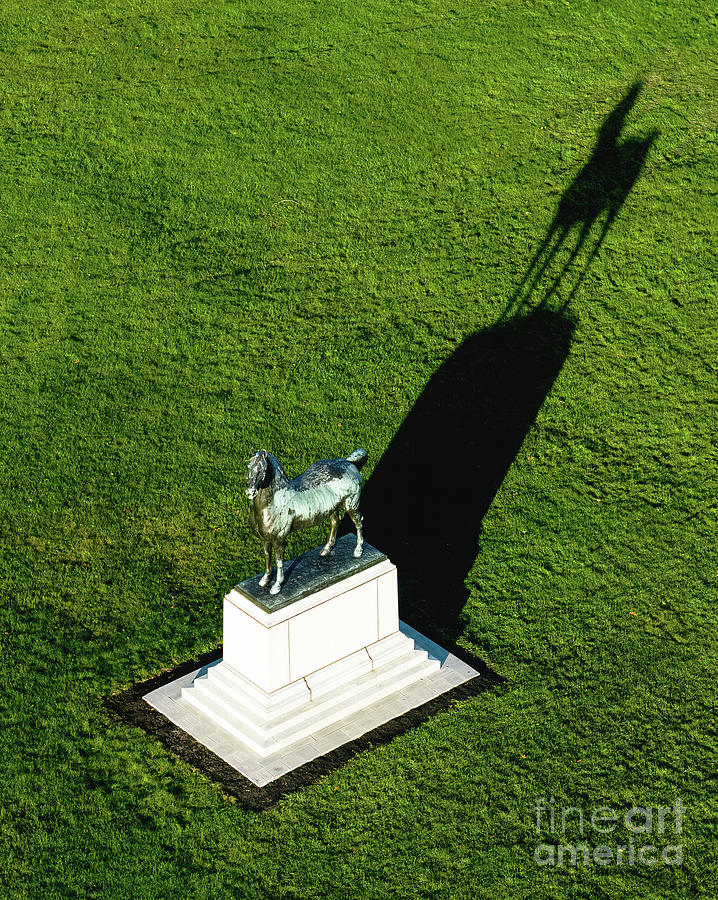 Aerial view of the Morgan Horse Farm Weybridge Vermont Photograph by Eric Killorin