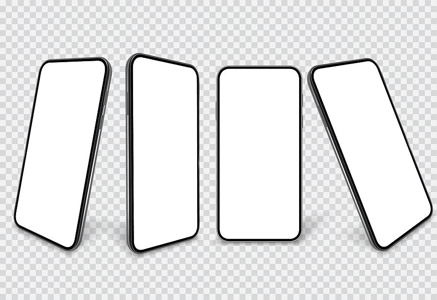Smartphone. Mobile phone Template. Telephone. Realistic vector illustration of Digital devices. 3D #2 Drawing by Mikimad