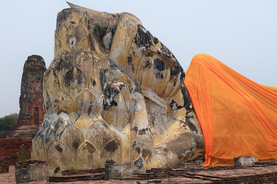 Temple of the Reclining Buddha at Wat Lokayasutharam #2 Photograph by Travel Essayist