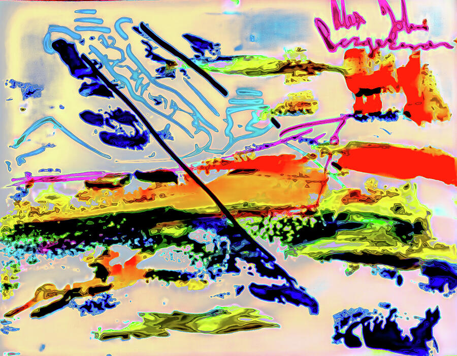 Colorful Abstract Landscape Photograph - 25- The Boatman by Alex John Bergerman