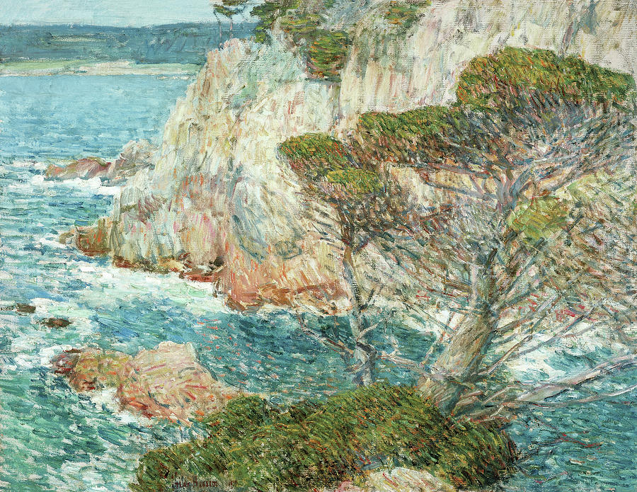 Point Lobos Coastal View Painting - Point Lobos Carmel by Childe Hassam