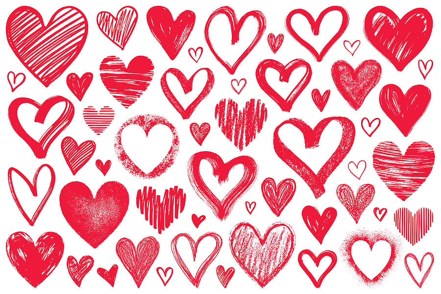 Hearts #34 Drawing by Ulimi