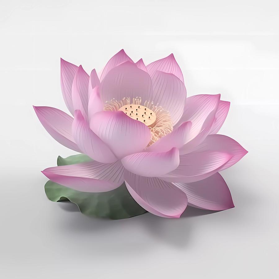 3D render of a lotus flower No 1 Digital Art by Andre Petrov