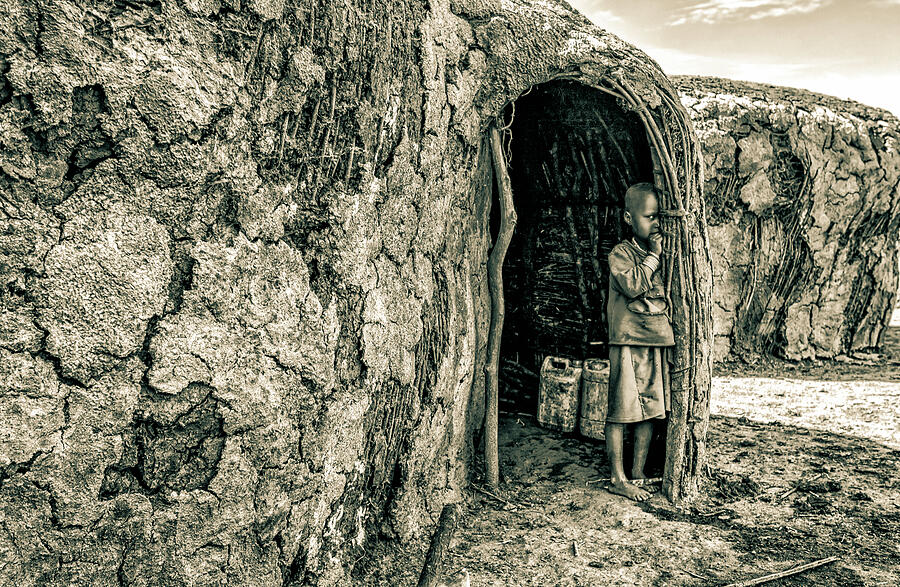 Maasai Child Maasai Village Ngorongoro 4140 Photograph by Neptune Images