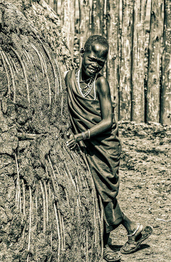 Portrait Young Maasai Girl 4157 Photograph by Neptune Images