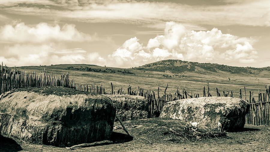 Maasai Village Ngorongoro Tanzania East Africa 4171 Photograph by Neptune Images