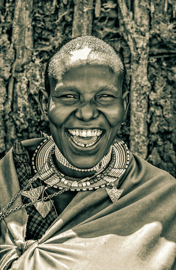 Portrait Maasai Woman Ngorongoro 4187 Photograph by Neptune Images