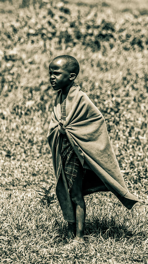 Portrait Maasai Child Ngorongoro Africa 4323 Photograph by Neptune Images