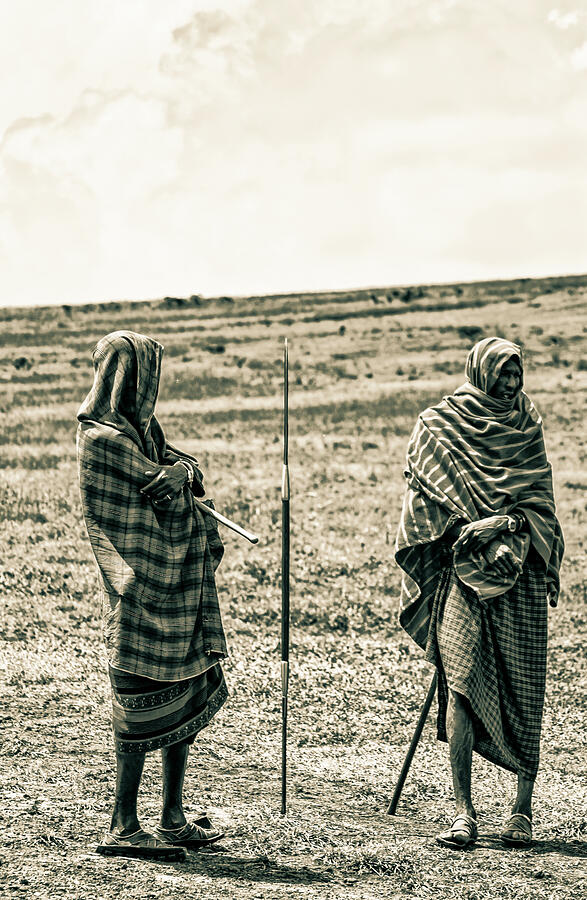 Maasai Warriors in Jungles of Africa 4337 Photograph by Neptune Images