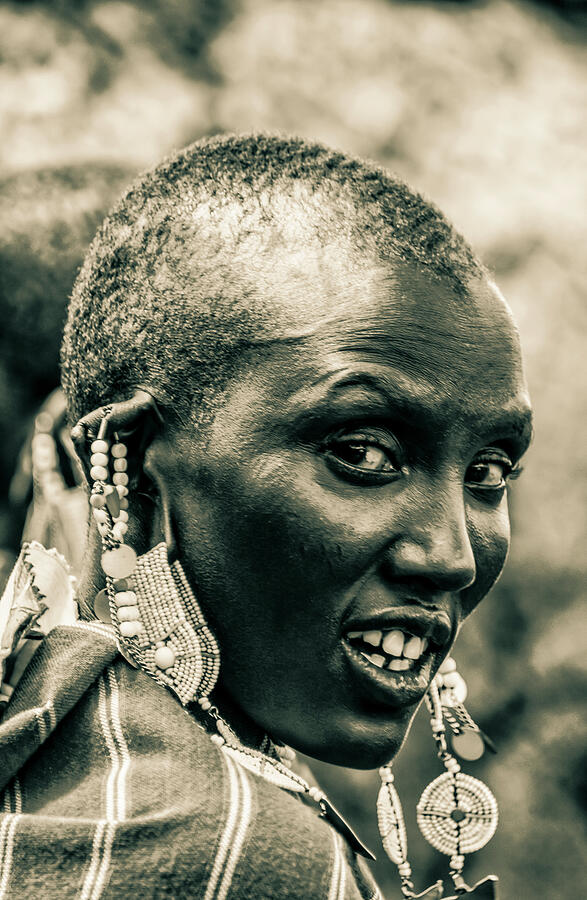 4351 Maasai Warrior Ngorongoro Tanzania 4351 Photograph by Neptune Images