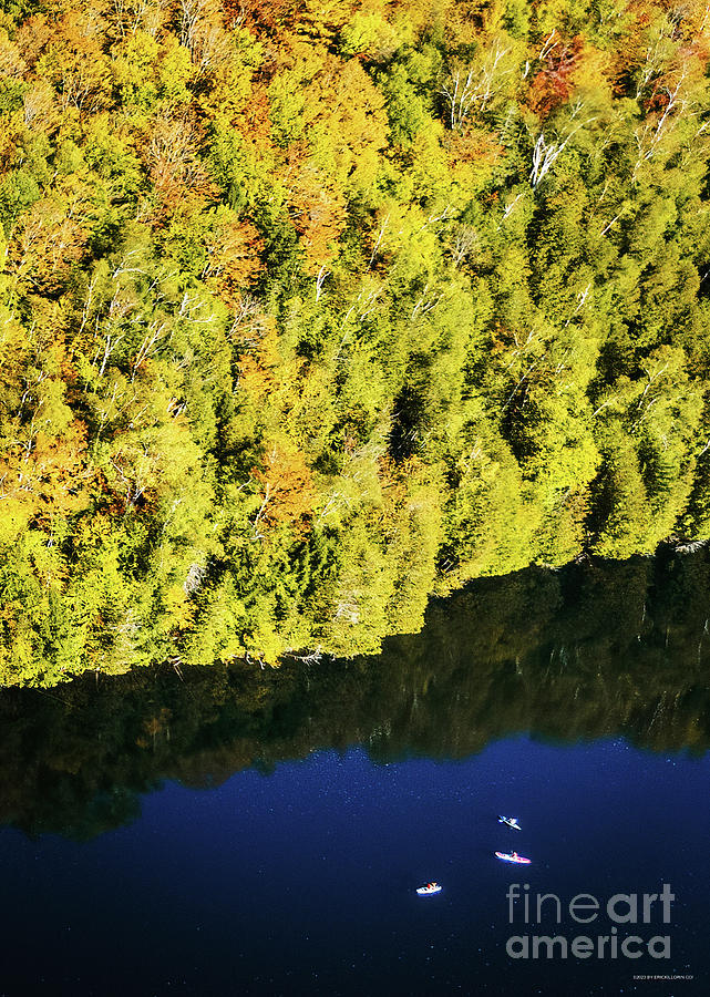 Aerial view of Lake Eligo in Craftsbury, Vermont #5 Photograph by Eric Killorin