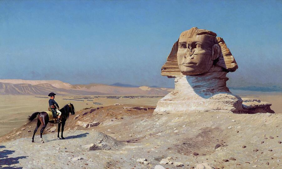 Bonaparte Before the Sphinx by Jean Leon Gerome Painting by The Luxury Art Collection