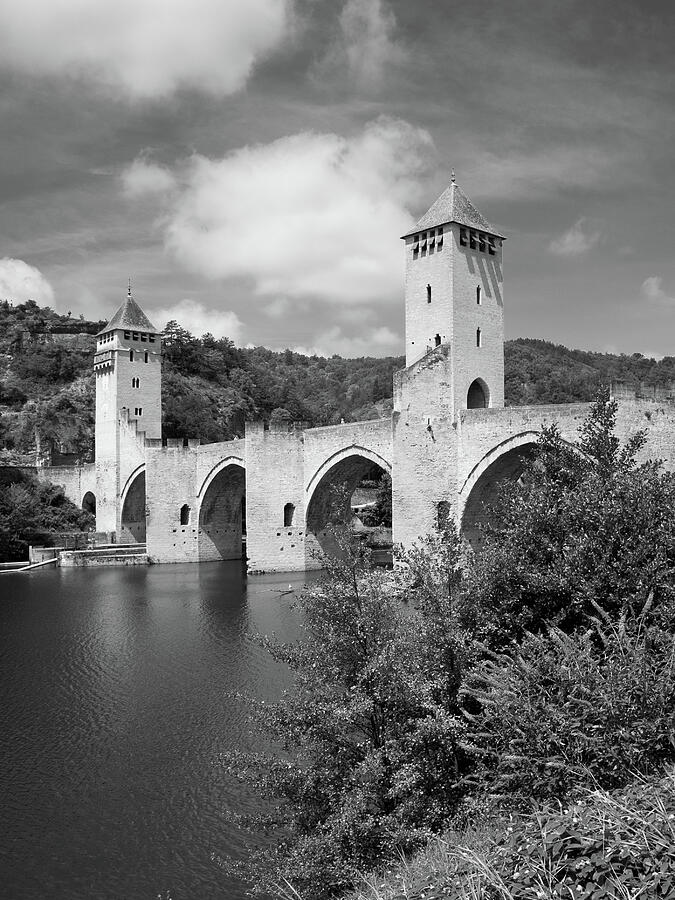 Medieval Stone Bridge with Towers Photograph - Europe, France, Cahors #5 by Seeables Visual Arts